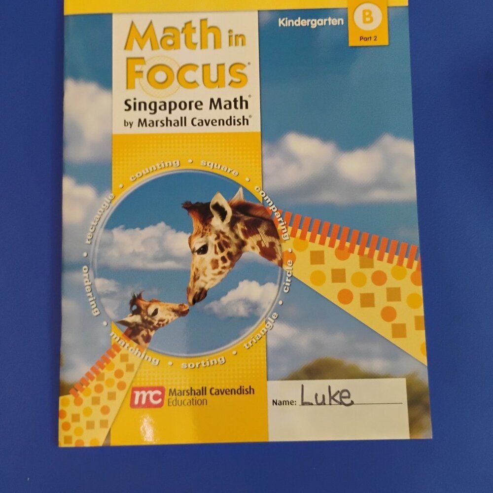 Math in Focus Kindergarten Student Workbook Book B Part 2
